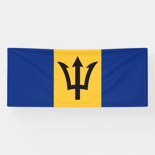 Banderoles Drapeau patriotique de la Barbade (Horizontal)