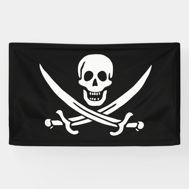 Banderoles Drapeau Pirate Jolly Roger (Horizontal)