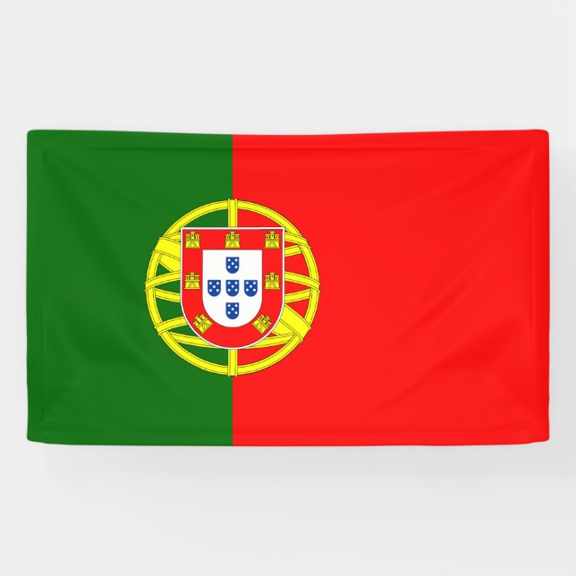 Banderoles Drapeau portugais Vinyl Banner, 3' x 5' (Horizontal)
