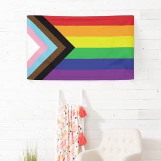 Banderoles Drapeau progressiste LGBTQIA