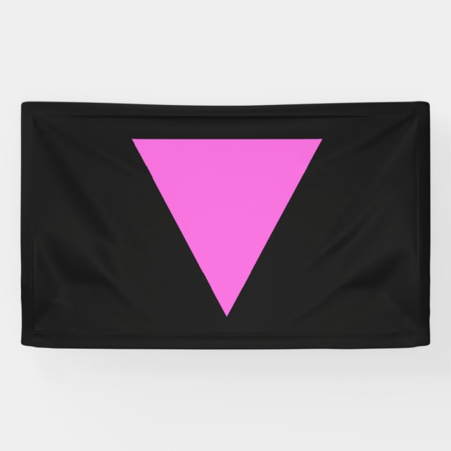 Banderoles Drapeau rose de triangle (Horizontal)