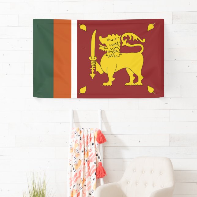 Banderoles drapeau Sri Lanka (En situation)