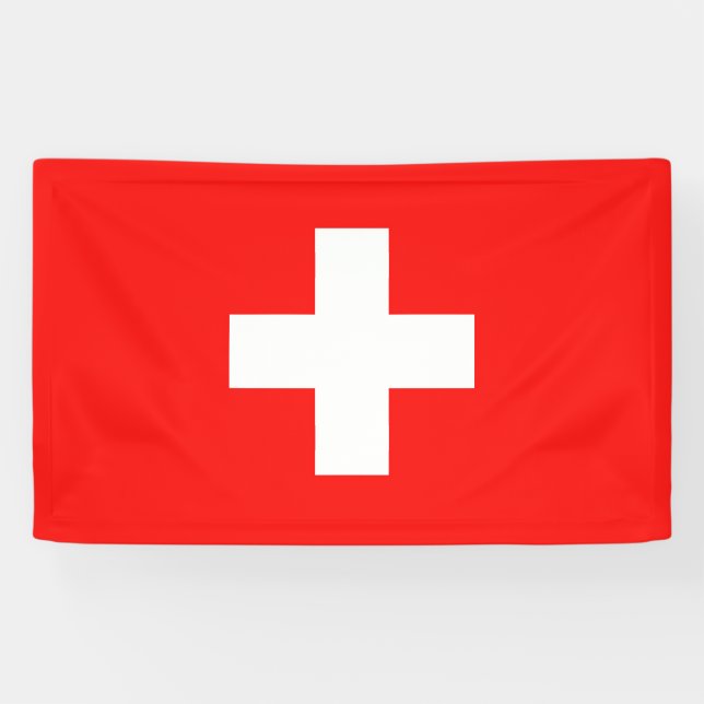 Banderoles Drapeau Suisse (Horizontal)