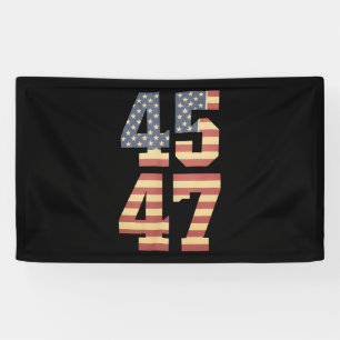 Banderoles Drapeau Trump 45 47 Vintage Amérique USA
