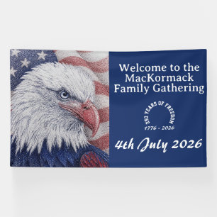 Banderoles Drapeau USA patriotique Amérique 250 ans 1776 2026