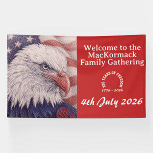 Banderoles Drapeau USA patriotique Amérique 250 ans 1776 2026