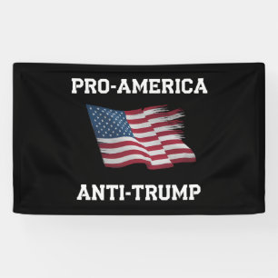 Banderoles Drapeau vintage USA pro Amérique anti Trump