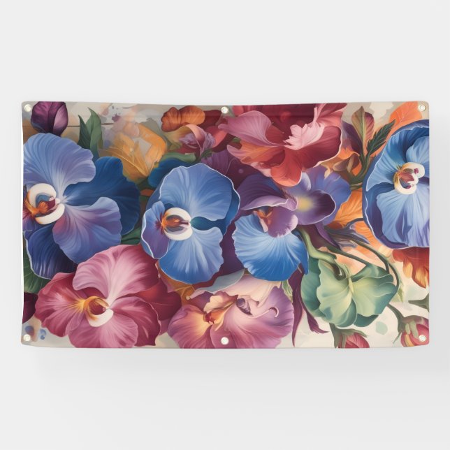 Banderoles Dream Garden - Design floral audacieux et artistiq (Horizontal)