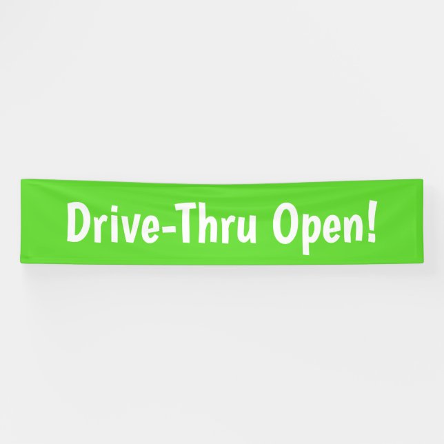 Banderoles Drive-Thru Open ! Bandeau publicitaire (Horizontal)