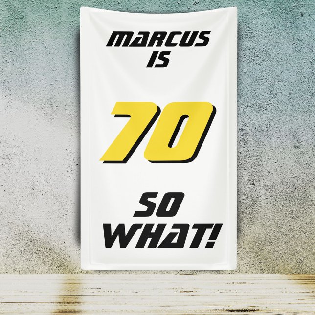 Banderoles Drôle 70 alors quoi Citation Soixante-dixième fête (Créateur téléchargé)