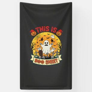 Banderoles Drôle de Halloween Boo Sheet Fantôme Cimetière