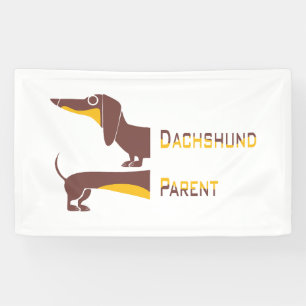 Banderoles Drôle mignon dachshund pour parent chien long