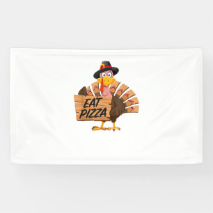 Banderoles Drôle Turquie Thanksgiving Manger Pizza Vegan Pilg