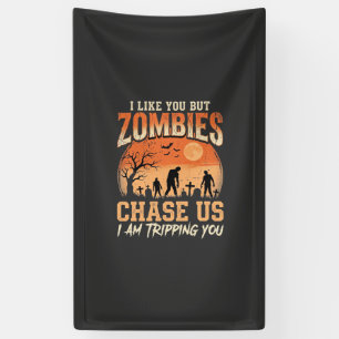 Banderoles Drôles de zombies Halloween nous poursuivent Desig