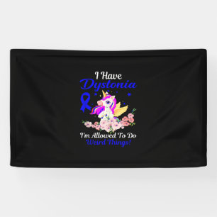 Banderoles Dystonia Sensibilisation Funny Unicorn Ami Famille