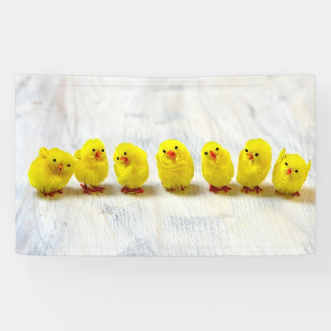 Banderoles Easter Decoration - chicks en row (Horizontal)