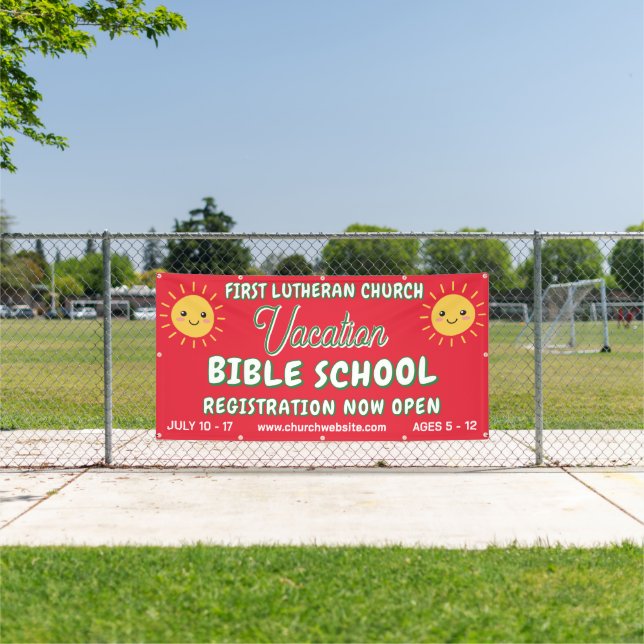 Banderoles École biblique de vacances Soleil souriant (Insitu)