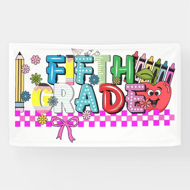 Banderoles école de typographie de cinquième année (Horizontal)