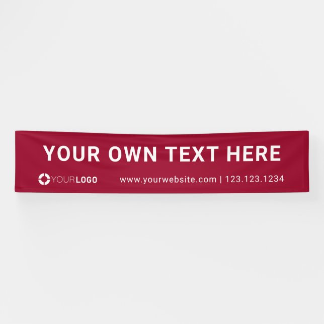 Banderoles Écrans d'événement Red Custom Company Logo (Horizontal)