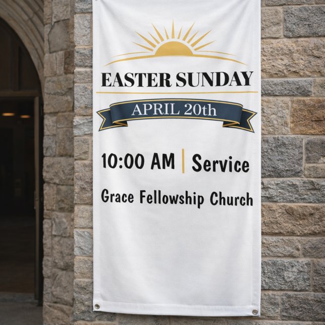 Banderoles Editable Easter Sunday Church Banner (Créateur téléchargé)