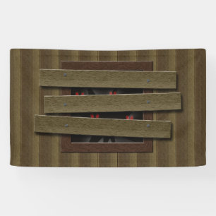 Banderoles Effrayant Haunted House Prop faux yeux fenêtre