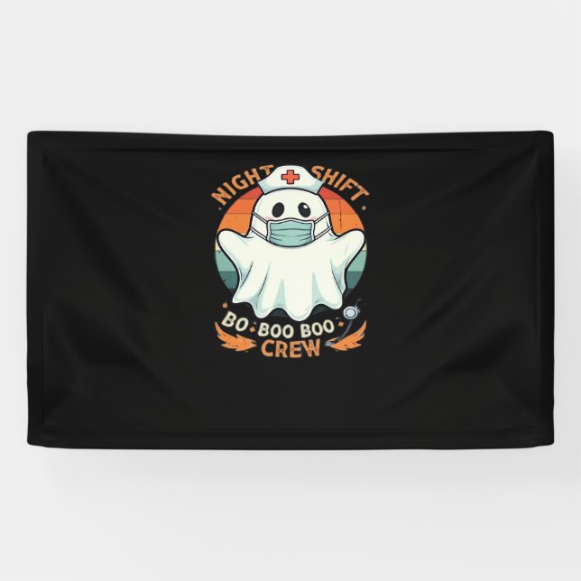 Banderoles Éffrayante Halloween Infirmière drôle Costume Fant (Horizontal)