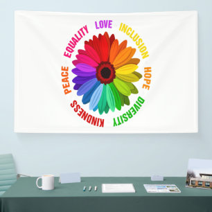 Banderoles Égalité Amour Inclusion Espoir Diversité Bienveill