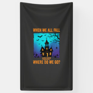 Banderoles Église ensorcelée d'Halloween Où allons-nous