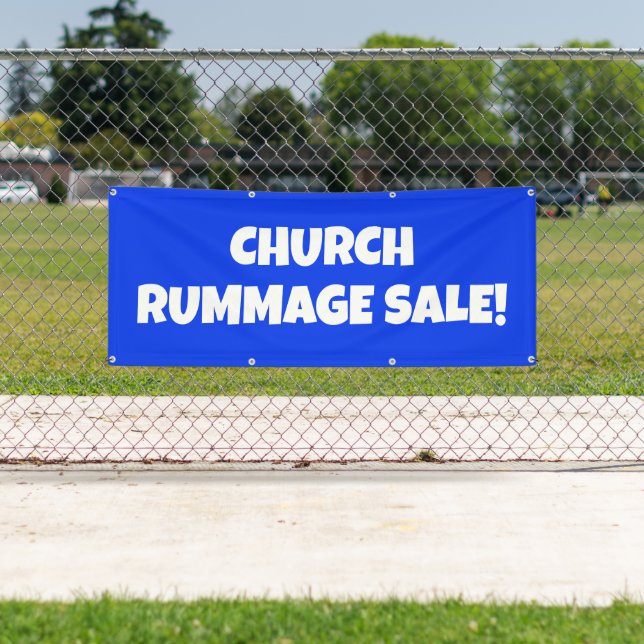 Banderoles Eglise Rummage Vente ! Bonnet lumineux (En situation)