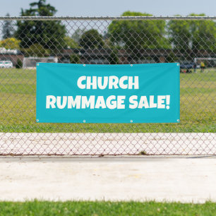 Banderoles Eglise Rummage Vente ! Bonnet lumineux
