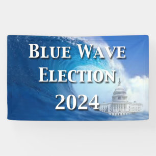 Banderoles Élection Blue Wave 2024