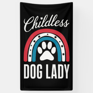Banderoles Élection Vote 2024 Dame Chien Sans Enfant Arc-en-c
