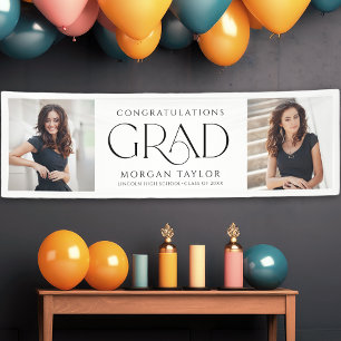 Banderoles Élégance minimale gracieuse Photo Graduation Party