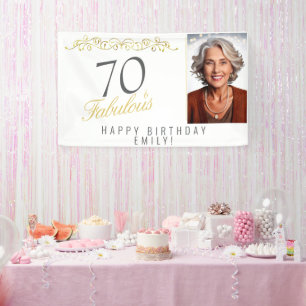 Banderoles Elégant 70 et fabuleux ornement photo d'anniversai