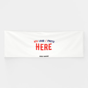 BANDEROLES ÉLÉGANT BLANC PERSONNALISABLE MODERNE MARQUE VÉRIF