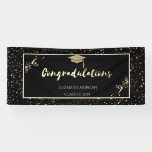 Banderoles Élégant Casquette de la Parties scintillant d'or,