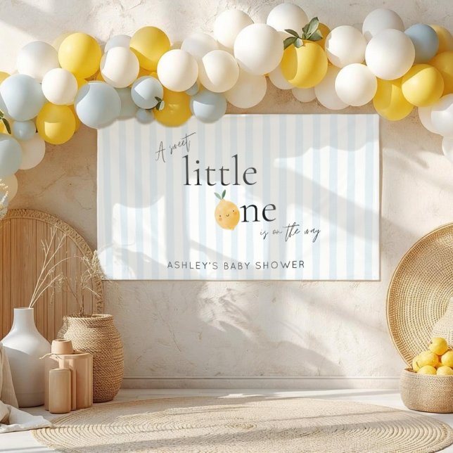 Banderoles Elegant Cute Lemon Citrus Baby Shower Banner (Créateur téléchargé)
