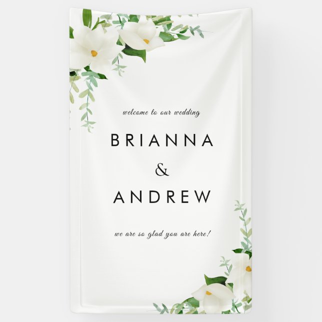 Banderoles Elegant Floral Wedding (Vertical)