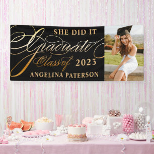 Banderoles Élégant Gold Calligraphy Classe de 23