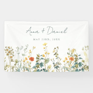 Banderoles Élégant Mariage Fleur sauvage
