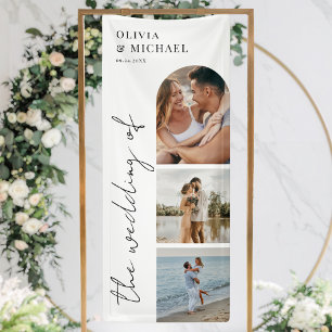 Banderoles Élégant Mariage photo de script moderne