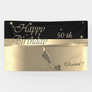 Banderoles Élégant Moderne Chic, Lumineux, Fleurs Haut Talon