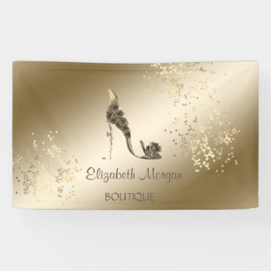 Banderoles Élégant Moderne Chic, Lumineux, Fleurs Haut Talon