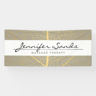 Banderoles Élégant Motif de feuille d'or