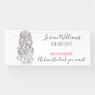 Banderoles Élégant Pastel Bride Cheveux Vave Style Floral