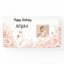 Elegant Princess Swan Rose Fleurie Anniversaire Ph