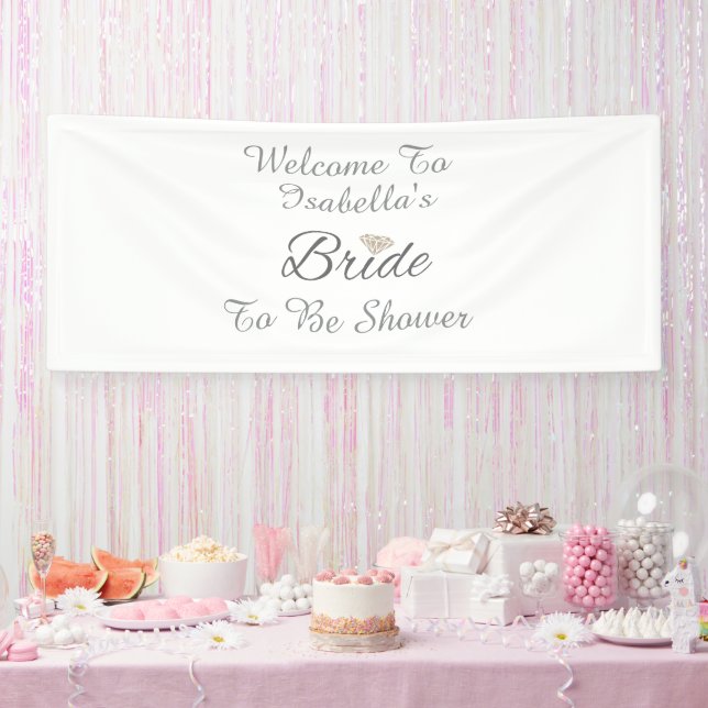Banderoles Élégant script de mariée Diamond Bridal Shower  (Fête)