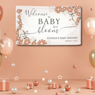Banderoles Élégant Welcome Daisy Baby dans le Baby shower de