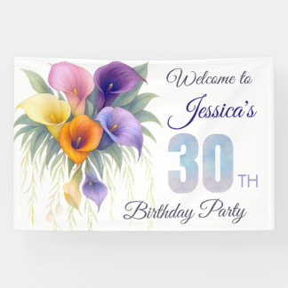 Banderoles Elégante Calla Lily 30e anniversaire Jalon