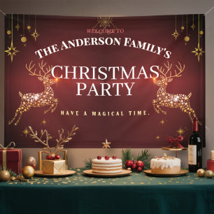 Banderoles Élégante interdiction de Noël des rennes rouges et